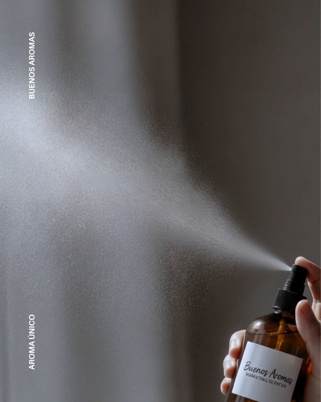 Home spray rociando una fina niebla